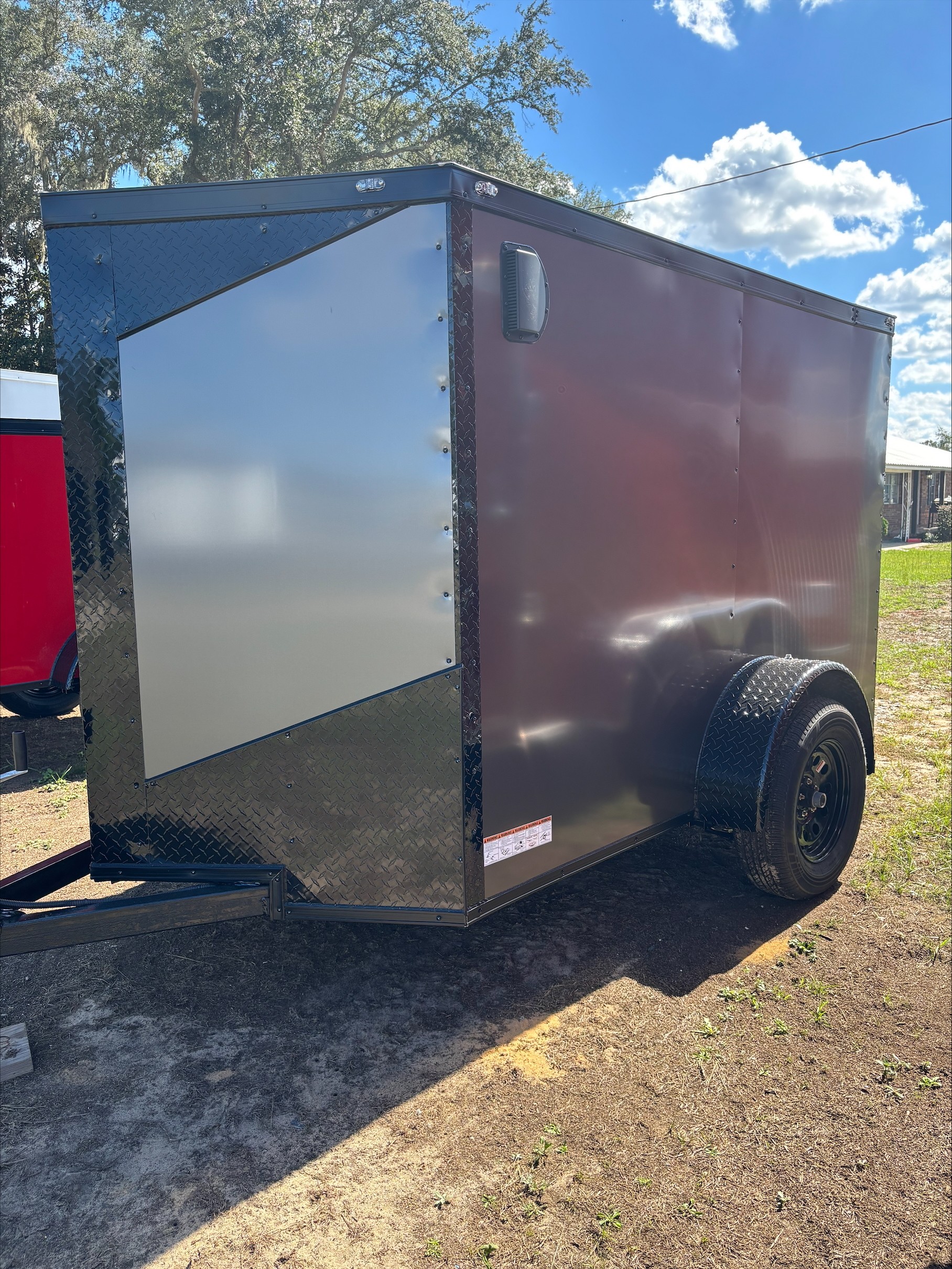 5x8 SA Charcoal w/Blackout Enclosed Trailer